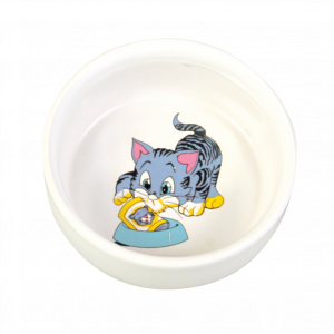 Trixie ciotola in ceramica con gattino, ciotoline per gatti, ciotole in ceramica per cani, ciotole per gattini,
