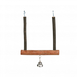 Trixie altalena a trapezio in corteccia d'albero, giochi per uccelli,