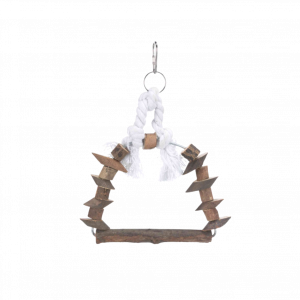 Trixie Altalena ad arco in corteccia, giochi pr uccelli, posatoio per pappagalli, posatoio per canarini, accessori per gabbie, posatoio limainghie,