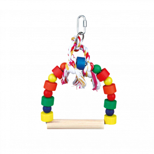 ALTALENA AD ARCO PER UCCELLI IN LEGNO COLORATO TRIXIE