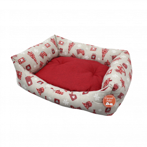 Leopet Cuccia Nataliazia Rodi con Alberi e Pacchetti, cucce natalizie cane, cuccia per cani, cuccia per gatti natalizia,