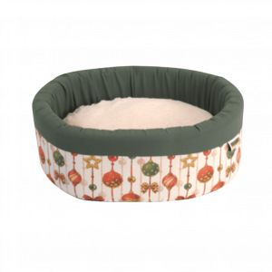 Fabotex Cuccia Ovale Natalizia, idea regalo natalizia per cani, cuccia natalizia per cani,