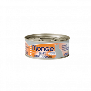 Monge Jelly Tonno con Salmone, monge alimenti per gatti anziani, monge jelly,