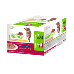 Natural Trainer Adult Multipack Tonno-Salmone 24x85 gr, Natural Trainer,