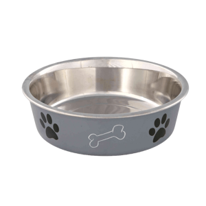 Trixie Ciotola in acciaio rivestita Grigio,