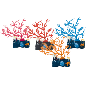 Wave Fluo Reef , decorazione per acquario,
