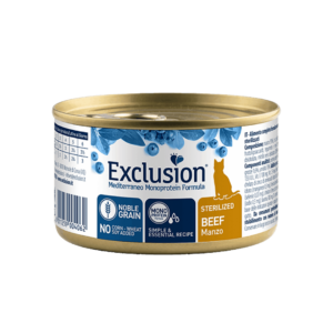 Exclusion Mediterraneo Monoprotein Sterilized Manzo, Exclusion, Alimenti Umidi Gatto,