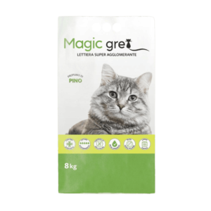 Magic Grey Pino, Cesar Pet, lettiera per gatti super aglomerante,