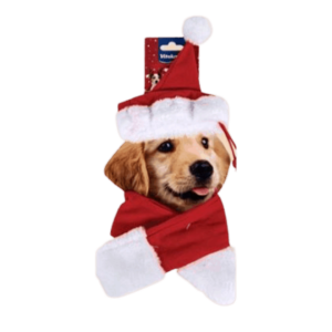 Vitakraft Set Cappello e Sciarpa di Babbo Natale, Vitakraft,